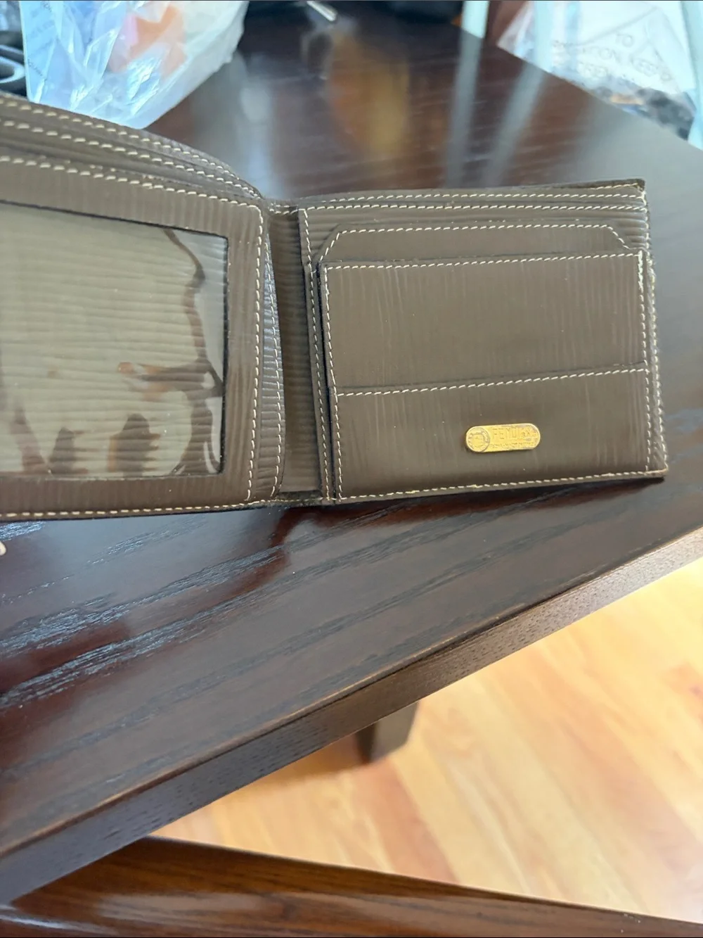 FENDI Brown Monogram Canvas Wallet - Slim Bi-Fold